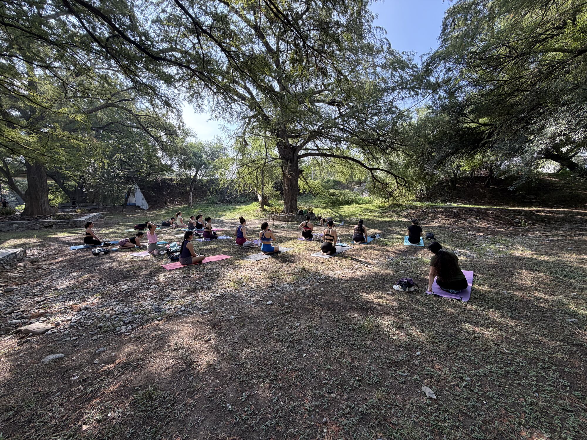 Clase de yoga de Niyat Yoga en el Parque Río La Silla